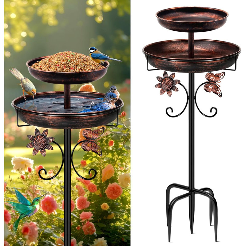 Blerton Metal Birdbath