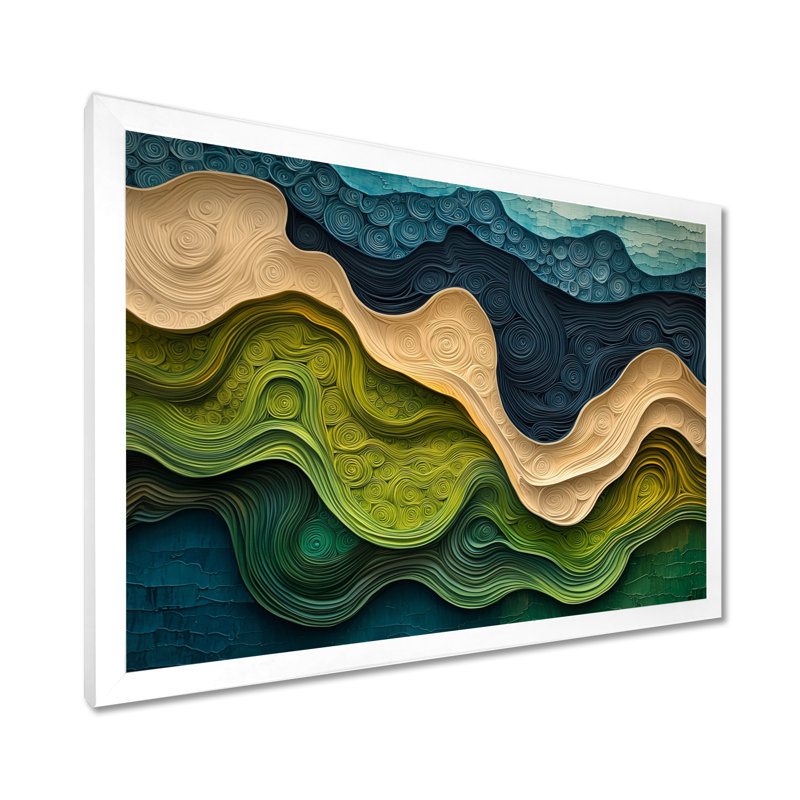Braunste - Abstract Wall Art, Reproduction encadrée d'une seule photo, H 12 po x l 20 po, Blanc