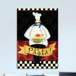 «Bon Appetit I» par Véronique, reproduction sur toile tendue sur châssis, H 26 po x l 18 po x P 1,5 po, Toile avec cadre noir