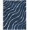 Tapis bleu / crème Ashal