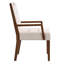 Ensemble de 2 chaises de salle à manger confort, tissu et bois d'hévéa