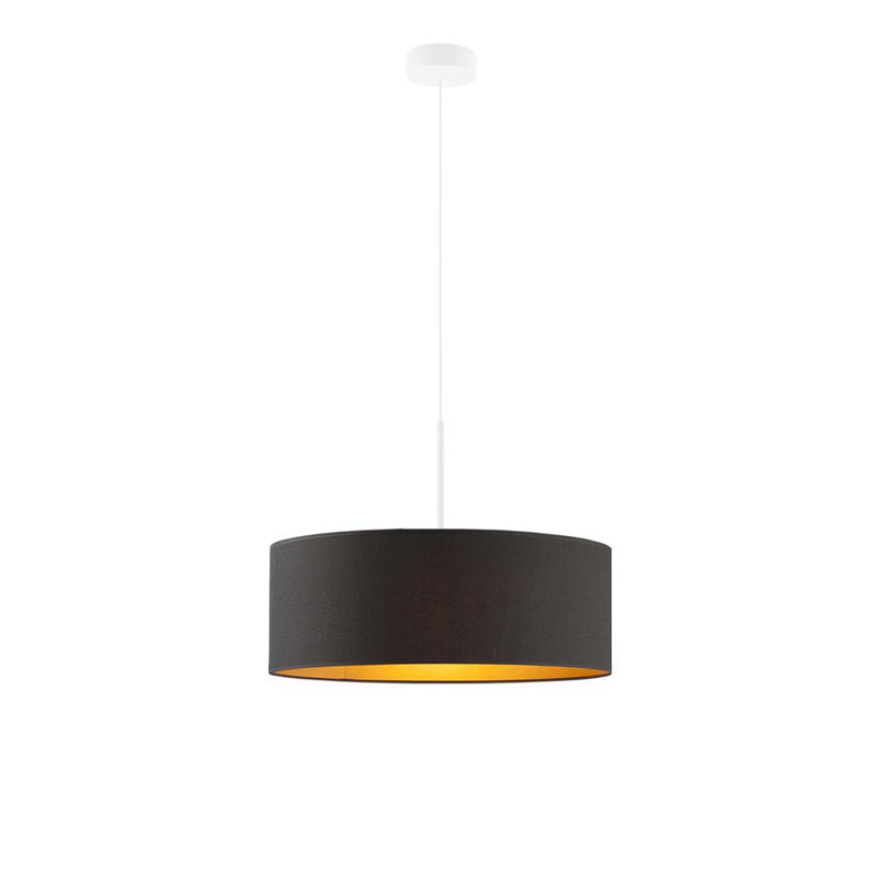 Sundberg 3 - Light Drum Pendant, White, Black, 120cm H x 50cm W x 50cm D