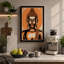 Buddha in Orange Modern - Wrapped Canvas-682152066-682152076