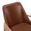 Fauteuil d'appoint rembourré en similicuir de polyuréthane, fauteuil d'appoint de style moderne Mid-Century avec structure en bois massif, fauteuil de lecture avec dossier haut pour le salon