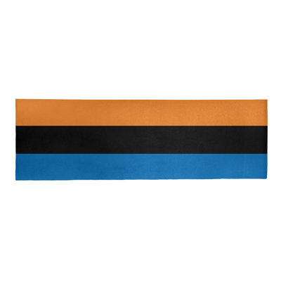 Tapis à rayures bleu/noir/orange