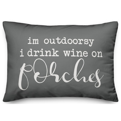  Coussin intérieur / extérieur Drink Wine on Porches