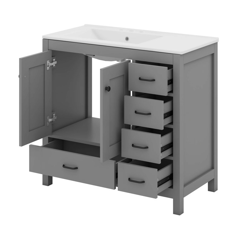 Meuble-lavabo 36 po avec lavabo 36 po, Grey