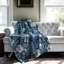 Tranquil Blue Florals - Couverture sherpa de qualité supérieure 1 pièce-1339711198