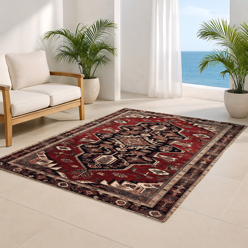 Tapis d'intérieur et d'extérieur brun Persian, Rectangulaire 2 pi x 3 pi