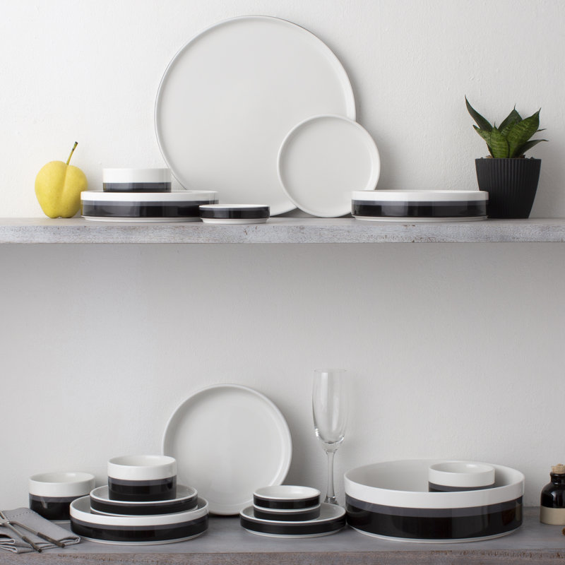 Noritake Colorstax Stripe Small Plates 6", Black