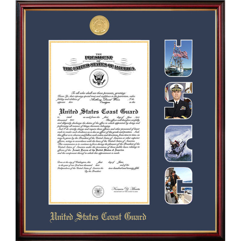 Cadre photo petit lit à certificat coast guard, 8 po x 10 po