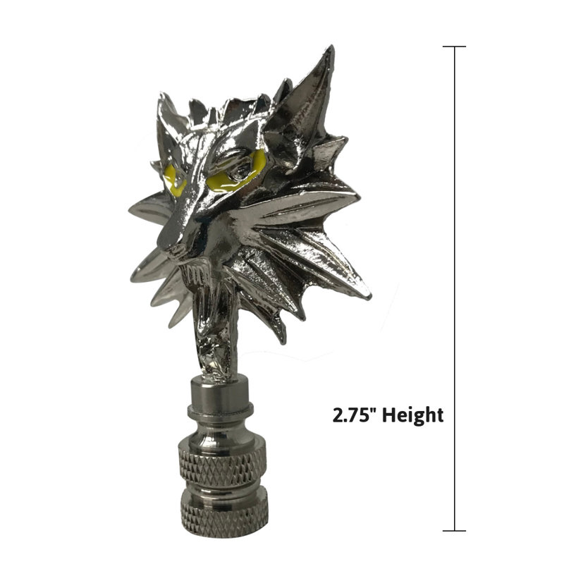 Wolf Head Lamp Finial