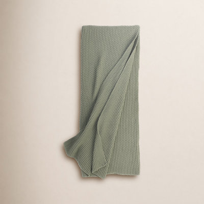 Cotton Knit Throw Blanket