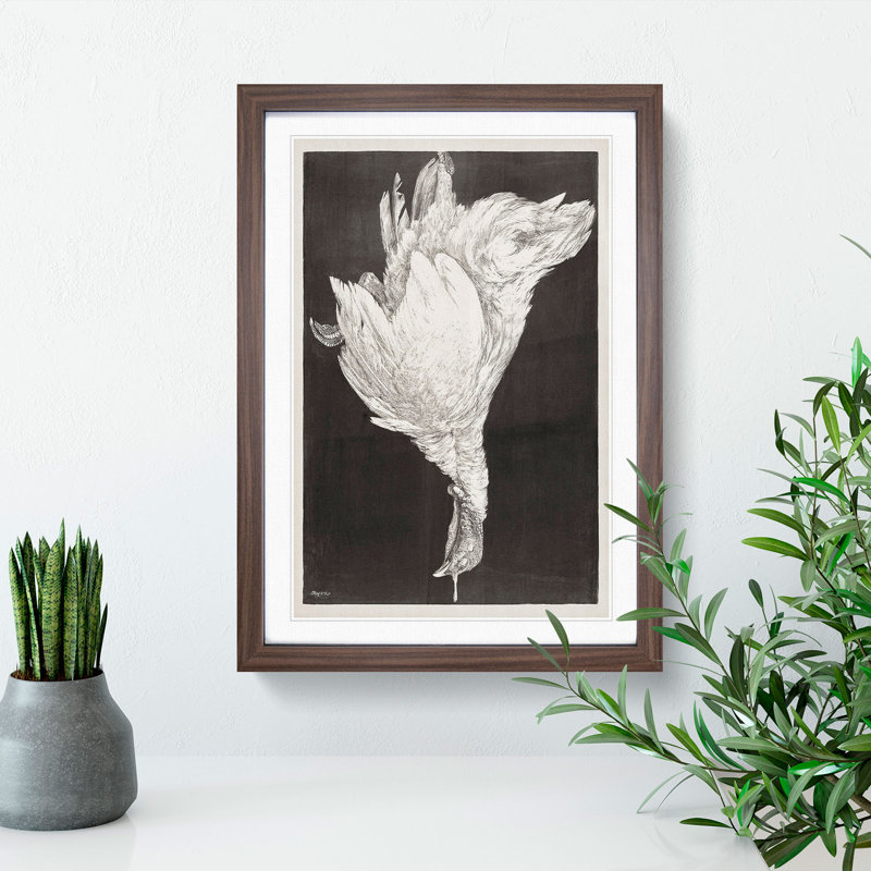 Dead Chicken by Theo Van Hoytema - Picture Frame Painting, 65cm H x 48cm W x 2cm D, Walnut