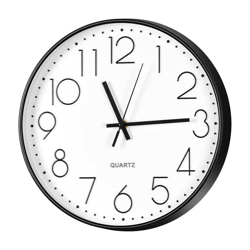 Horloge murale Seaborough, Noir, Petit: 12 po