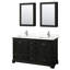 Meuble-lavabo double autoportant Deborah avec plateau en quartz-98162212-98170084-98170085