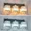 Luminaire de meuble-lavabo moderne avec abat-jour en cristal K9 et bras en métal, douille E26 compatible avec ampoules DEL et à intensité variable