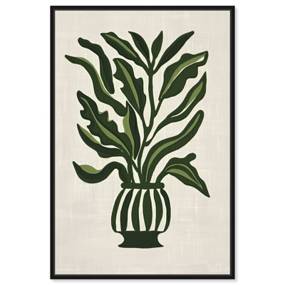 «Green Vase I Minimalistic Botanical Art Prints», art mural par Art Remedy
