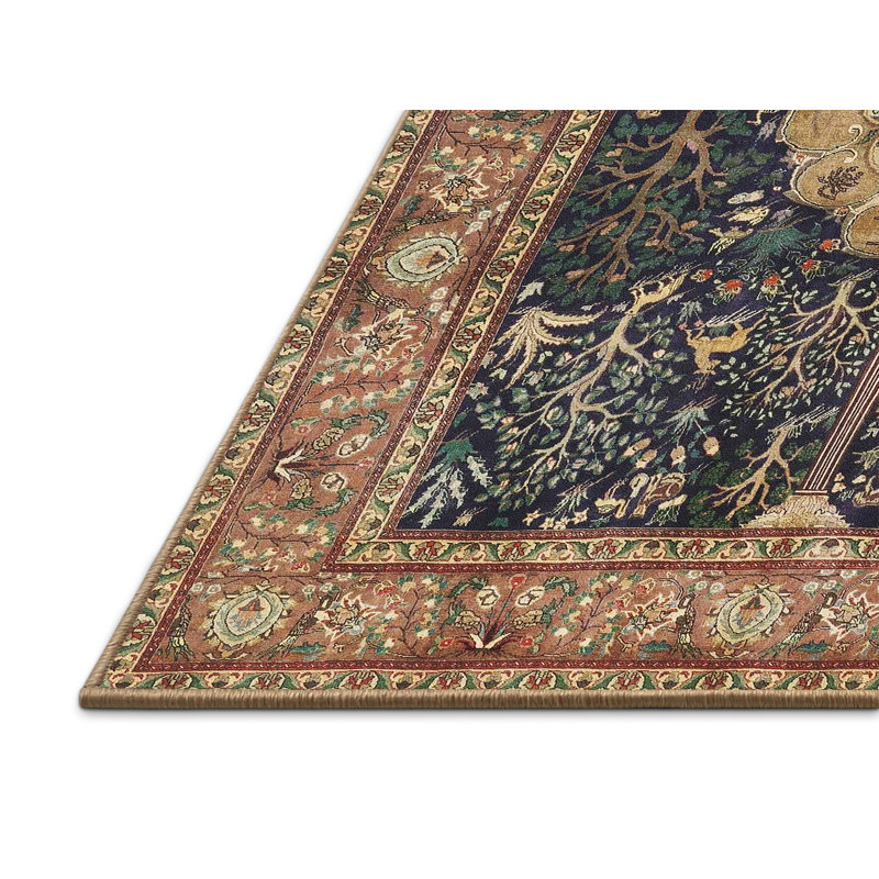 Tapis brun à motif oriental, Rectangle 3 pi x 5 pi