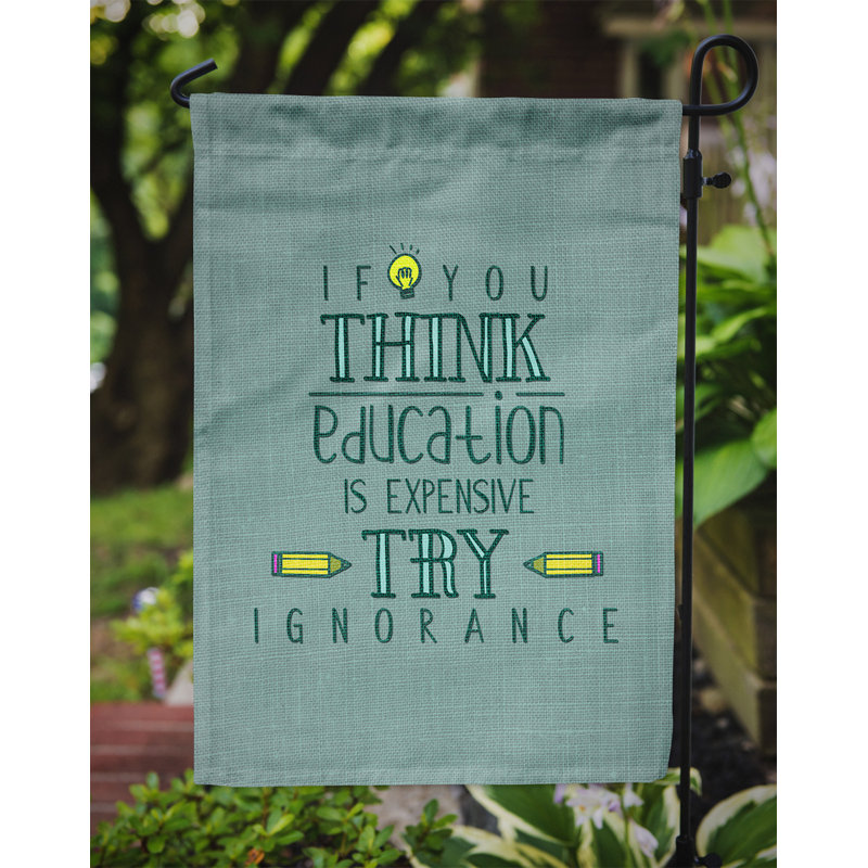 Education Double Sided 15'' H x 11'' W Polyester Garden Flag