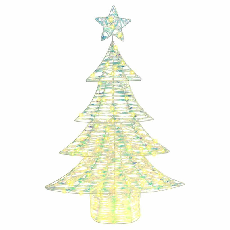 vidaXL Christmas Tree with 240 LEDs Acrylic, Warm White/Blue, 120.5cm H x 80.5cm W x 21cm D