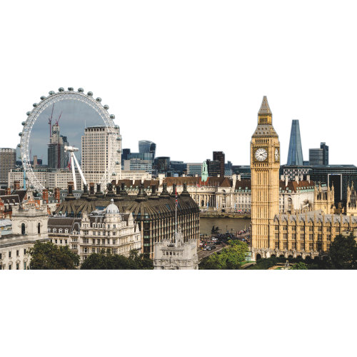 H13742 London City Skyline Big Ben Ferris