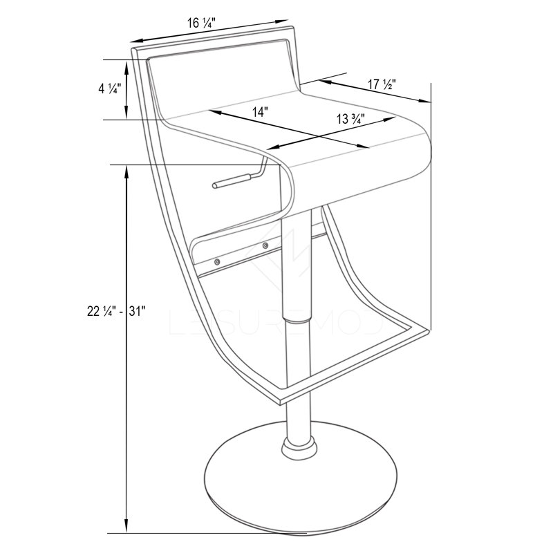 Holston Swivel Adjustable Height Counter Stool