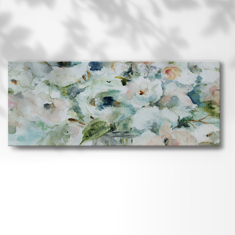 «Blooming Softly On», reproduction sur toile, H 24 po x l 60 po x P 1,5 po