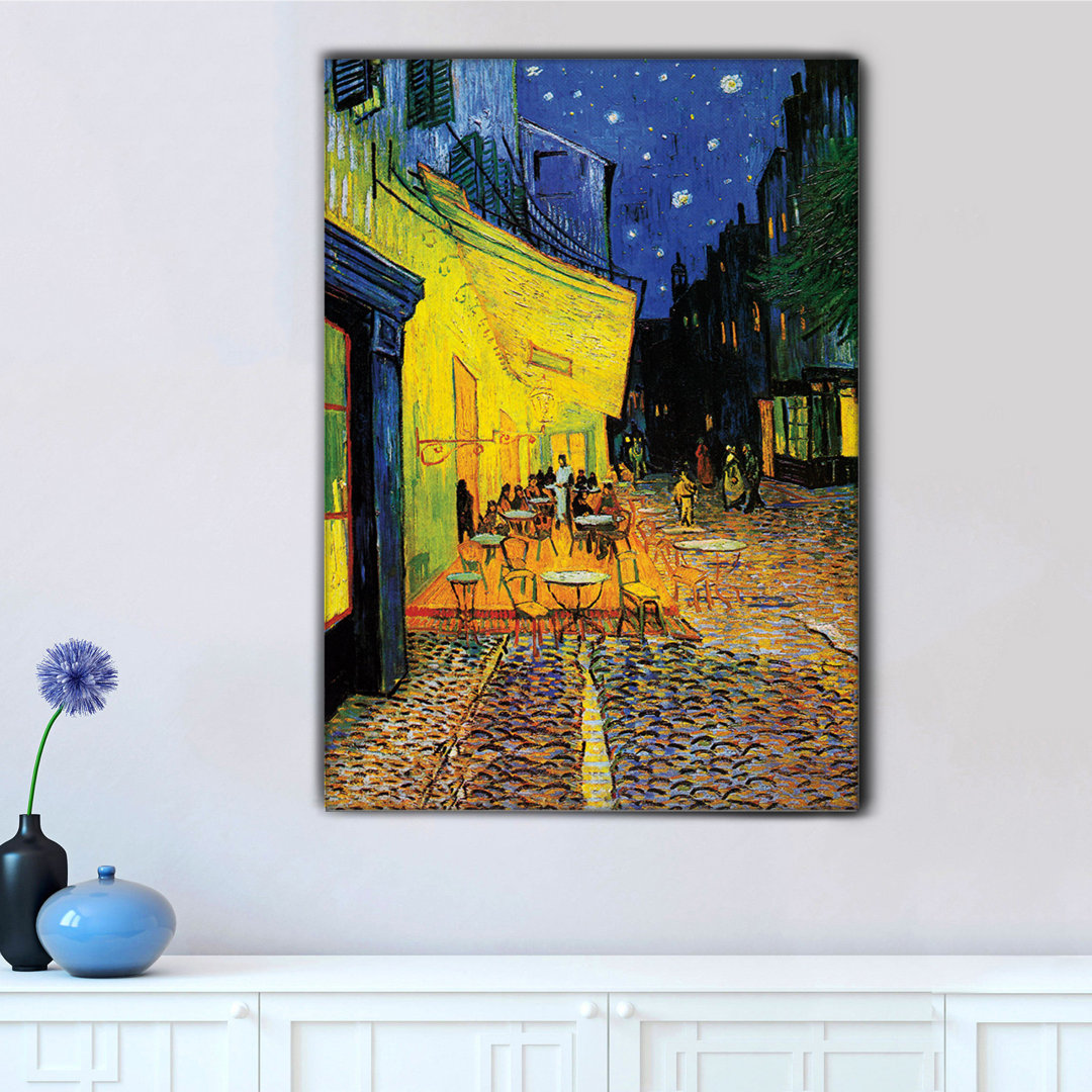 Leinwandbild Terrasse eines Kaffees bei Nacht von Vincent Van Gogh