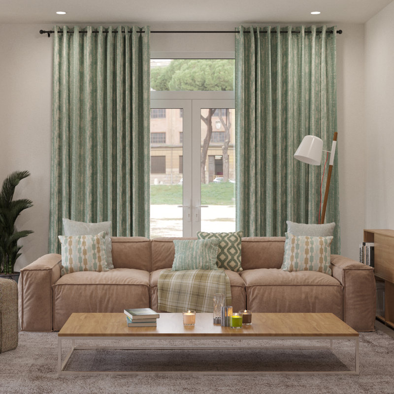 Arispe Room Darkening Curtain Pair, Duck Egg Blue, 116 W x 228 D cm