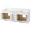 Meuble-lavabo double autoportant 84 po avec comptoir en quartz de Carrare 84 po, 3 tiroirs-1425457196