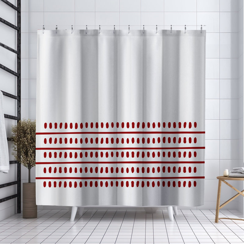 Coco Shower Curtain, Red