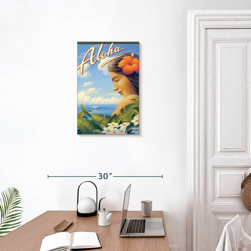 Aime Aloha Hawaii Girl, 24" H x 16" W