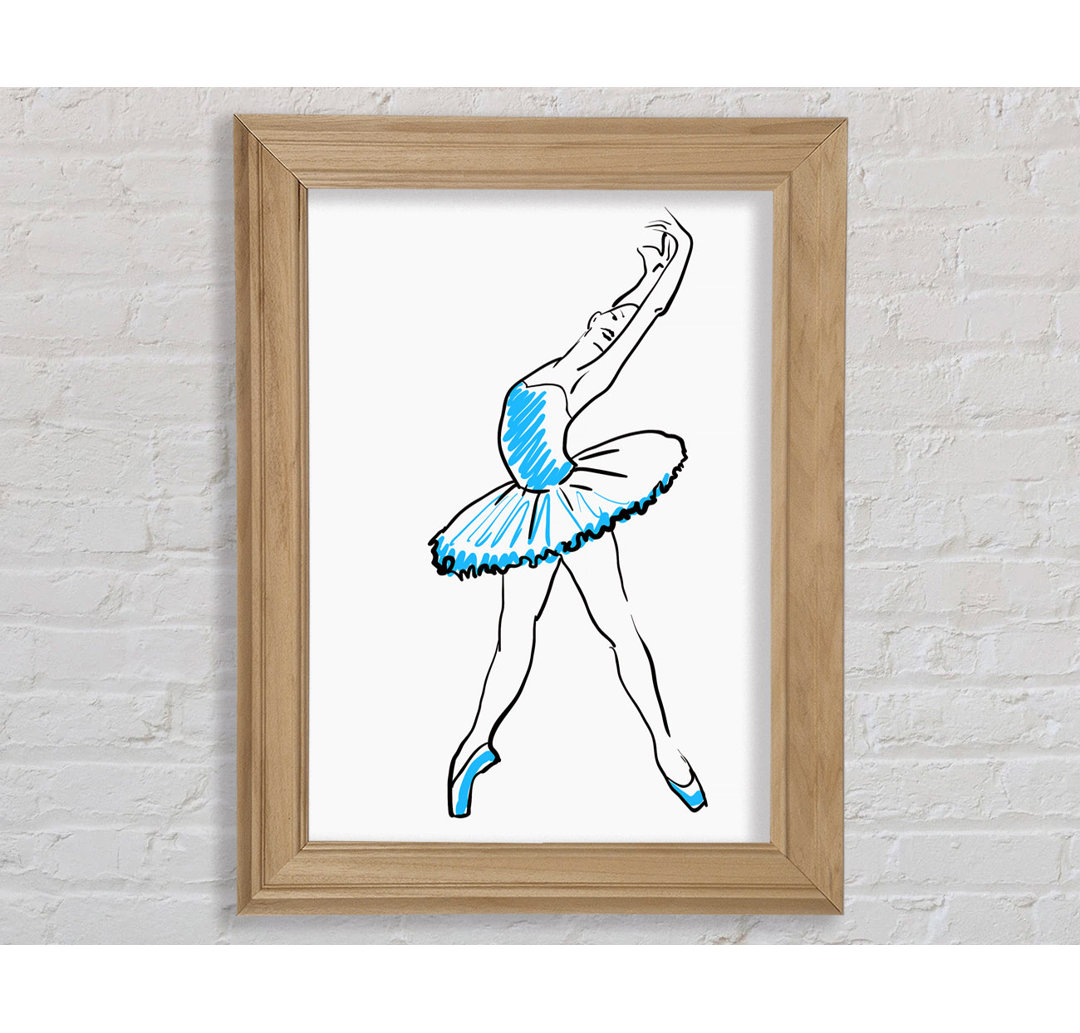 Blaue Ballerina 1 Gerahmter Druck