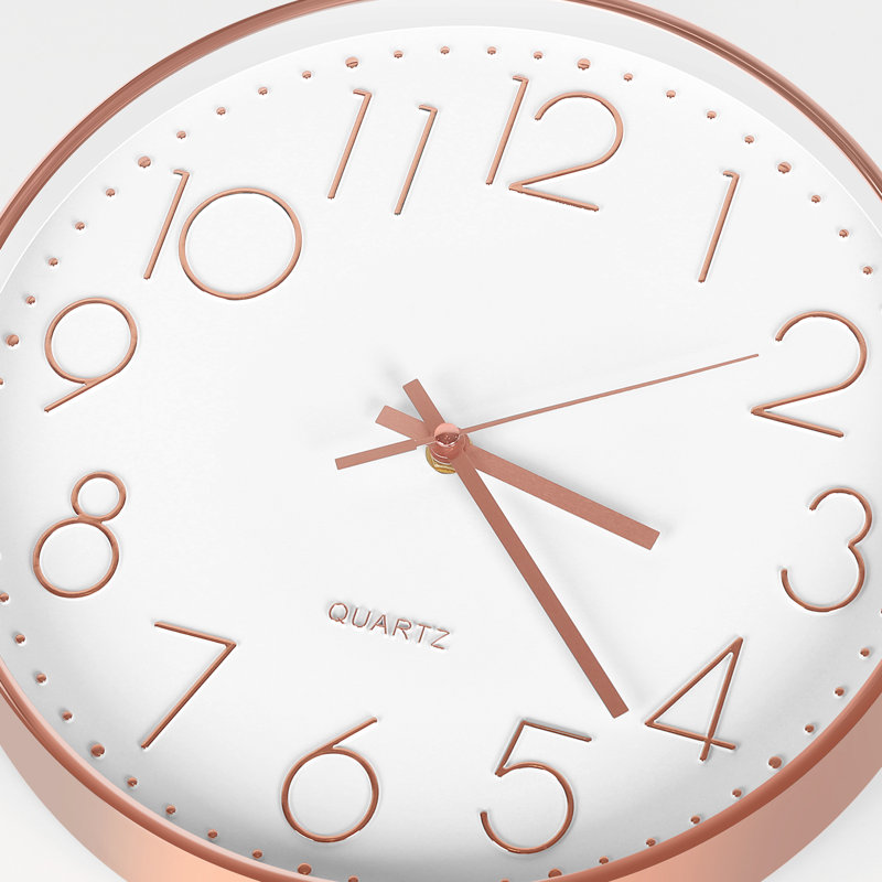 Horloge murale Seaborough, Or rose, Petit: 12 po