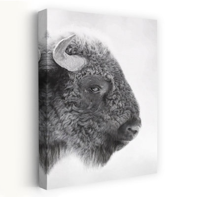 Bison Head Abstract Contemporary Wall Art