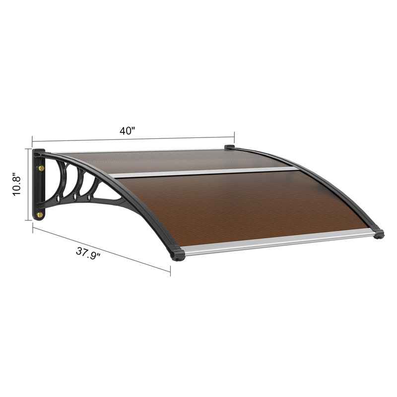 VEVOR 96.3cm D Retractable Door / Window Awning, Brown, 27.4cm H x 101.6cm W x 96.3cm D