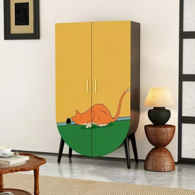 Armoire moderne à double porte minimaliste