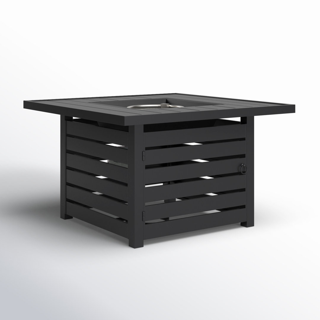 Fernon 24" H x 39.25" W Iron Propane Outdoor Fire Pit Freeport Park® 