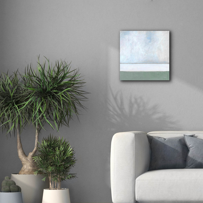  «Seagrass Mist 1» par Carol Young, art mural sur toile, 18 po x 18 po, H 18 po x l 18 po