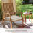 Outdoor Chair Cushions Set of 2, 19" x 19" x 4" Waterproof Patio Seat Cushions with Tie Straps, Fade-Resistant Replacement Cushions for Patio Chairs