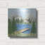  «Dock At The Lake» par Deb Strain, art mural en métal, 12 po x 12 po
