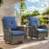 Carolina Ourdoor Wicker Swivel Rocker Seating Group with Cushions