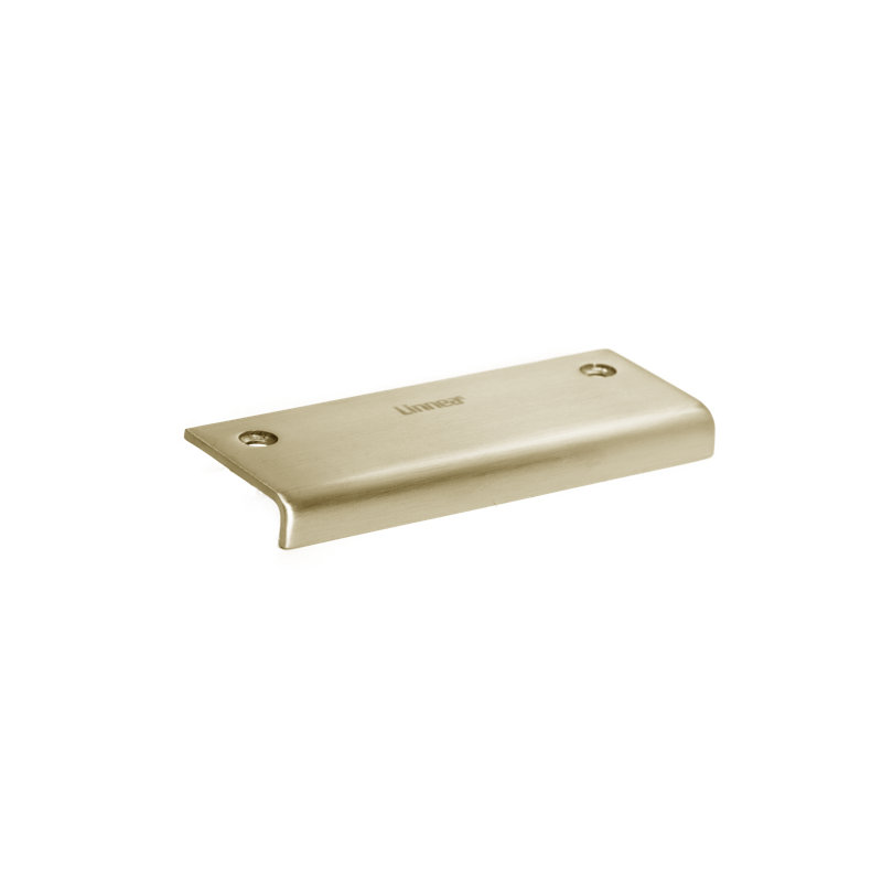 Top Mount Cabinet Finger Edge Pull, 1 1/10", Satin Brass