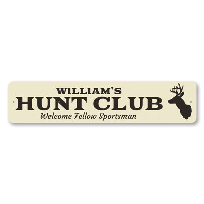 Hunt Club Aluminum Sign