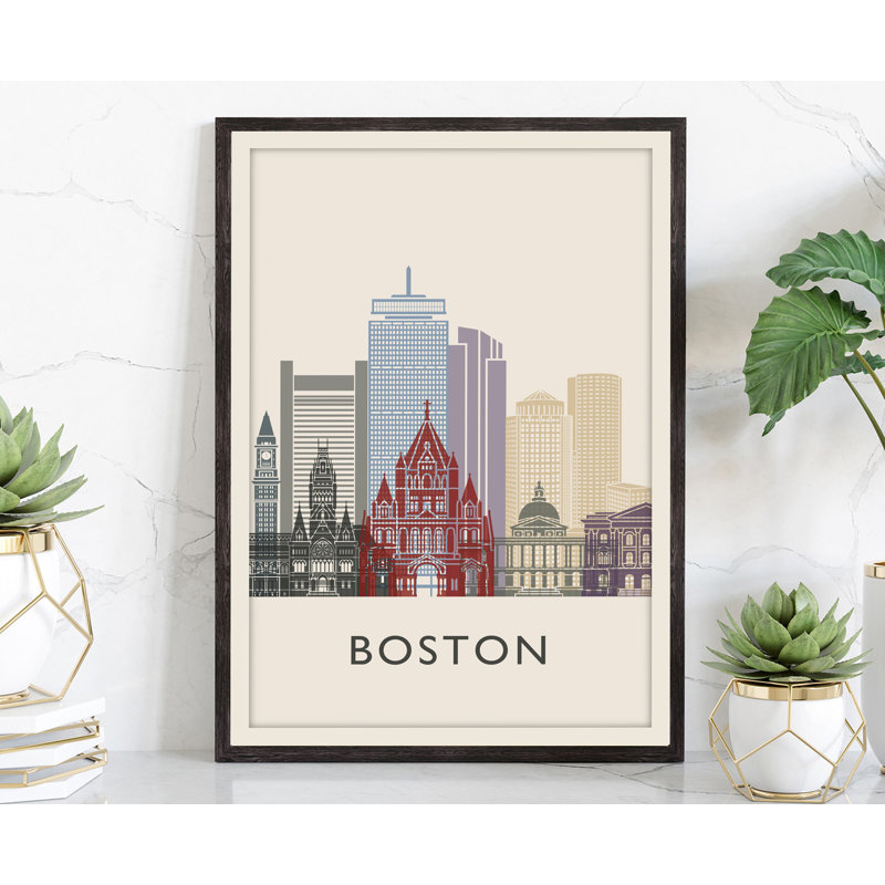 " Boston Illustration ", 18" H x 12" W x 0.35" D