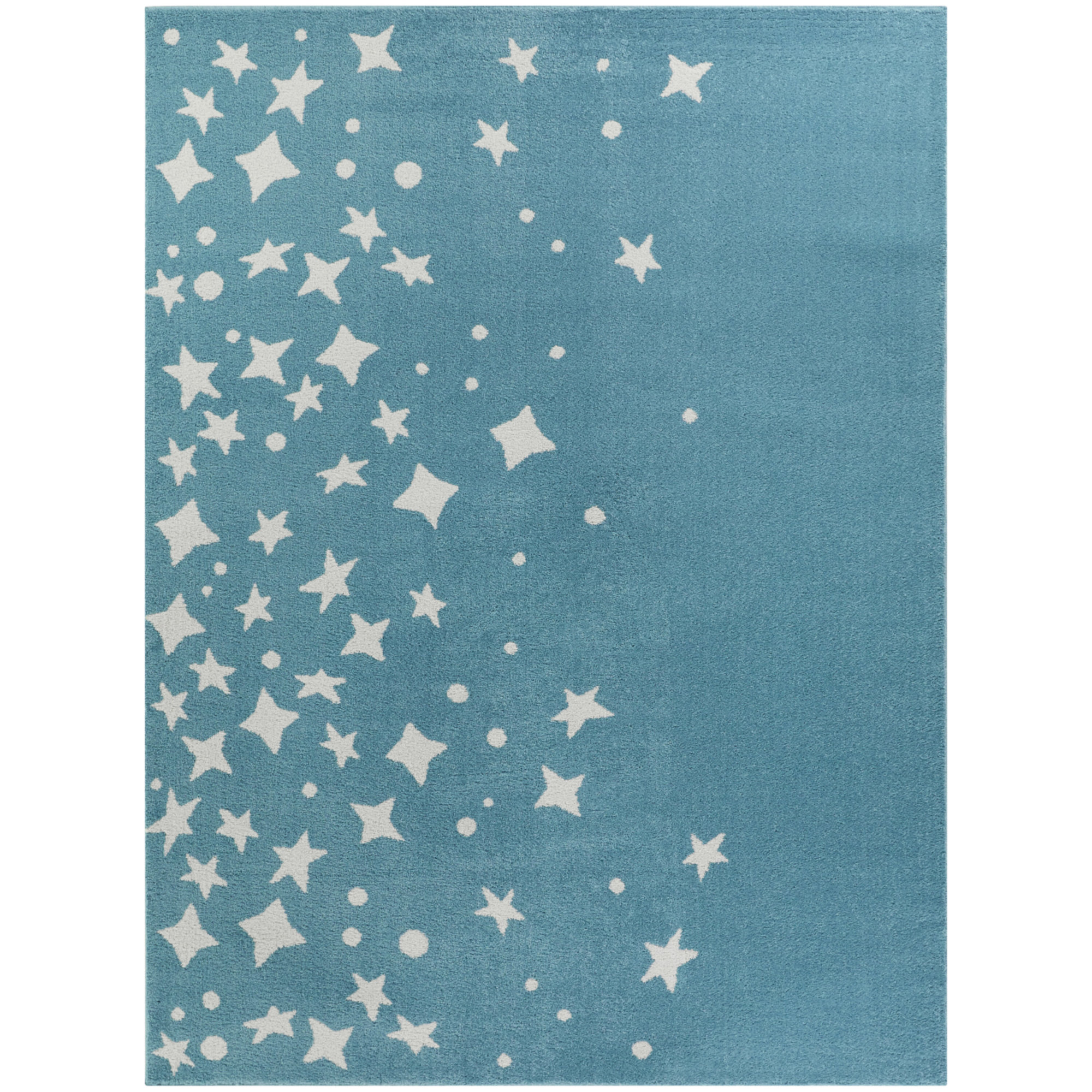 Gile Gray Rug, Rectangle 5'3" x 7', Blue