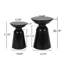Tables d'appoint d'extérieur en fer Serenita avec design évasé (table incluse seulement)-1428770505