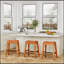 Tabouret de comptoir 24 po, siège en cuir-970975269-970975271