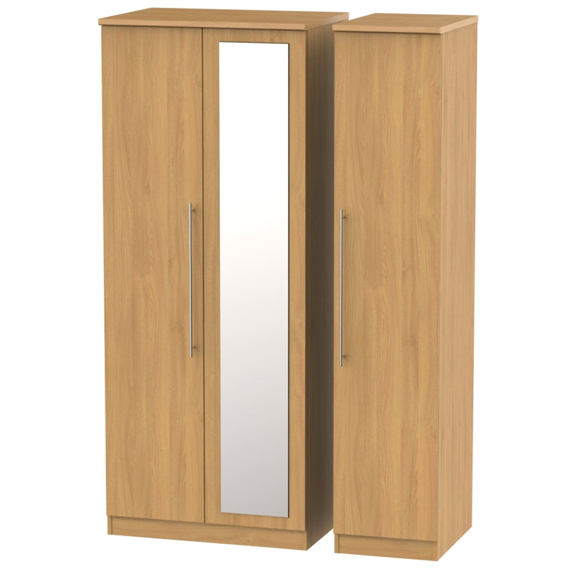 Fully Assembled Elaazar Sherwood 2 Door Wardrobe, Oak Wood Veneer